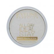 Пудра компактная для лица матирующая All Day Ideal Stay Pressed Powder EVELINE