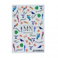 Слайдер дизайн для ногтей птицы цветы MIW NAILS