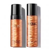 Набор: Мусс-автозагар Prep Set Tan Mousse + Спрей-хайлайтер Prep-Set-Glow ICONIC LONDON