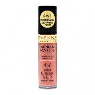 Румяна для лица жидкие 4 в 1 Wonder Match Cheek & Lip EVELINE