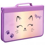 Папка на молнии А4 С РУЧКОЙ Кошачья мордочка Brauberg