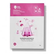 Маска для лица тканевая с коллагеном, ретинолом и экстрактом розы 25 Glow Witch