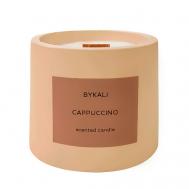 Свеча ароматическая "Капучино" с деревянным фитилем в камне 120 BYKALI