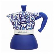 Гейзерная кофеварка Italian Coffee Pot D&G BLU MEDI 4T Bialetti