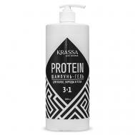 PROTEIN Шампунь-Гель для мужчин 3в1 для волос, бороды и тела 1000 KRASSA