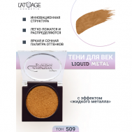 Тени для век Compact Liquid Metal моно L'atuage Cosmetic