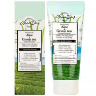 Мягкая пенка для умывания с экстрактами алоэ и зеленого чая 100 GRACE DAY