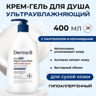 Кремовый гель для душа с керамидами CeraMD Repair Cream Wash 400 DERMA:B