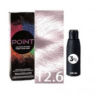 Краска для волос, тон №12.6, Ультра светлый блонд светло-фиолетовый + Оксид 3% POINT