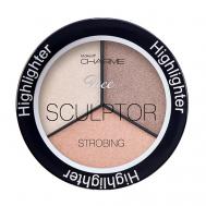 Палетка хайлайтеров 3 в 1 CHARME