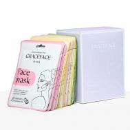 Набор тканевых масок для лица с растительными экстрактами 30 шт, увлажняющих GRACE FACE