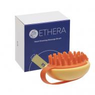 Массажная силиконовая щётка для мытья головы, желтый ETHERA