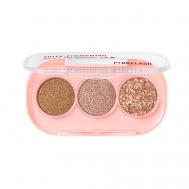 Палетка теней для век, 3 цвета PINK FLASH