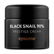 Крем для лица с муцином черной улитки BLACK SNAIL PRESTIGE 70 AYOUME