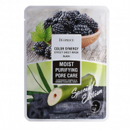 Увлажняющая и очищающая тканевая маска для лица с экстрактом ягод и бамбуковым углём 20 DEOPROCE