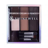 Тени для бровей и век, палетка для макияжа с воском №1 SHINEWELL
