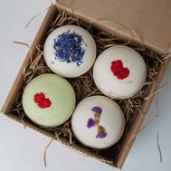 Бомбочки для ванны набор подарочный Бурлящий гейзер 4 шт MACOY LUXURY BODY HOME