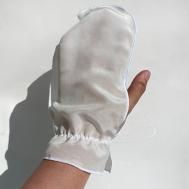 Шелковая пилинг рукавица для умывания A.M.Silk