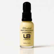 Ночной крем для лица с хитозаном, шелком и маслами арганы и макадамии 30 LBSILK