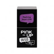 Светоотражающая база для ногтей UV/LED PRO flashing base coat PINK UP