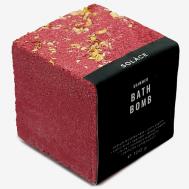 Бомбочка для ванны "Вишня" с морской солью, шиммером и сухоцветами Solace