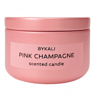Свеча ароматическая "Розовое шампанское" с деревянным фитилем в металлической банке 50 BYKALI