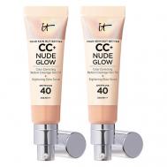 Тональный крем с сияющим финишем Nude Glow CC Cream Duo SPF40, 2 шт IT Cosmetics