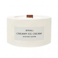 Свеча ароматическая "Сливочное мороженое" с деревянным фитилем в камне 50 BYKALI