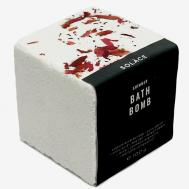 Бомбочка для ванны "Кокос" с морской солью, шиммером и сухоцветами Solace