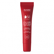 Солнцезащитный бальзам-тинт для губ и щек SPF50, тон RED Babe