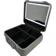 Зеркало с подсветкой и органайзером для косметики, белый FENCHILIN