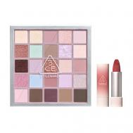 Набор: Палетка теней для век XL Eyeshadow Palette + Матовая помада для губ Cashmere Hug Lipstick 3ce