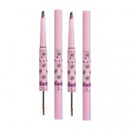 Двусторонний карандаш-тушь Eyebrow Pencil & Brow Mascara, набор FLORTTE