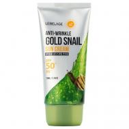 Солнцезащитный крем с муцином золотой улитки против морщин GOLD SNAIL 70 LEBELAGE