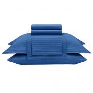 Постельное белье Vip из Страйп Сатина Семейное 160x220 Бежевый Arya home collection