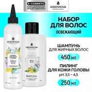 Косметический набор для жирных волос Mint Tea освежающий GREENNOVA