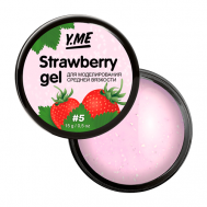 Твёрдый материал  с мелкой поталью в составе Strawberry Gel Y.ME