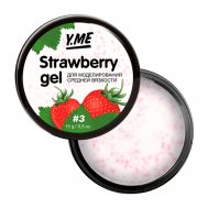 Твёрдый материал  с мелкой поталью в составе Strawberry Gel Y.ME
