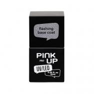 Светоотражающая база для ногтей UV/LED PRO flashing base coat PINK UP
