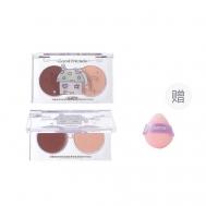 Двухцветные румяна Good Friends Club Dual-Color Blush + Спонж FLORTTE