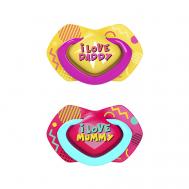 Пустышка силиконовая Neon Love симметричная 18+ месяцев Canpol Babies