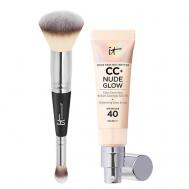 СС-крем CC+ Nude Glow SPF 40 с кистью №7 IT Cosmetics