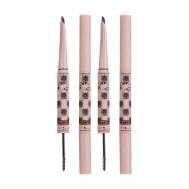 Двусторонний карандаш-тушь Eyebrow Pencil & Brow Mascara, набор FLORTTE