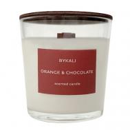 Свеча ароматическая "Апельсин и шоколад"  в стакане с крышкой 200 BYKALI