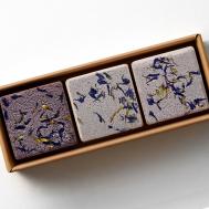 Набор бомбочек для ванны  (3 шт) с солью, шиммером и сухоцветами Solace