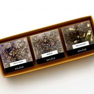 Набор мерцающей соли для ванны  (3 шт) с шиммером и сухоцветами 450 Solace