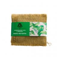 Мочалка льняная с мылом Гималайская соль и ментол Территория тайги