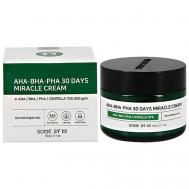 Крем для лица с AHA, BHA, PHA-кислотами, экстрактами центеллы и чайного дерева 60 SOME BY MI