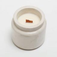 Свеча из соевого воска в гипсовом стакане "Пинаколада" 110 Aromateria