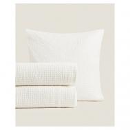 Мини покрывало из хлопка с текстурой вафля 180 x 250 см ZARA HOME
